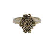 Sterling Silver Marcasite Art Deco Dress Ring Antique c1930 Size J