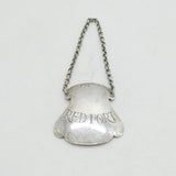George III Sterling Silver 'Red Port' Decanter Label Antique c1800 London