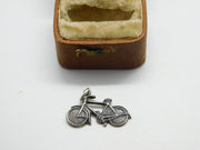 Sterling Silver Bicycle Charm Pendant Vintage c1970