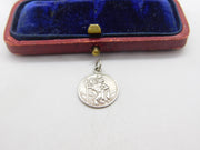 Sterling Silver St Christopher Travel Charm Pendant Vintage c1970