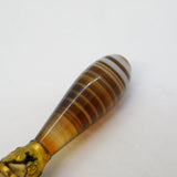 Victorian Rolled Gold & Banded Agate Monogram Seal Stamp Antique c1880s