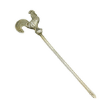 Sterling Silver Cockerel Chicken Terminal Cocktail Stick Pin Antique c1920s