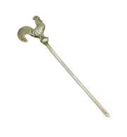 Sterling Silver Cockerel Chicken Terminal Cocktail Stick Pin Antique c1920s