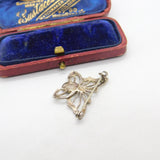 Sweet Sterling Silver & Abalone Set Butterfly Brooch Vintage c1980