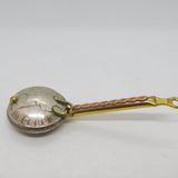 Arts & Crafts Brass & Coin Crafted Bed Warming Pan Ornament Vintage 1959