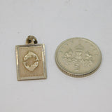 Sterling Silver 'Pisces' Horoscope Sign Symbol Two Fish Pendant Vintage c1970