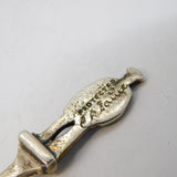 WW1 Sterling Silver & Enamel Invalid Soldier Terminal Spoon Antique 1915