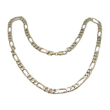 Sterling Silver Chunky Figaro Chain Necklace Contemporary c1990
