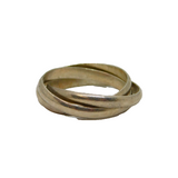 Sterling Silver Triple Band Wedding/Dress Ring Vintage c1970 Size M