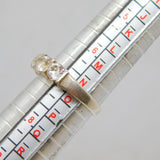 Sterling Silver 5 Spinel Half Eternity Band Ring Vintage c1990 Size N 1/2
