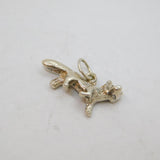 Sterling Silver Fox Form Charm Pendant Vintage c1970s