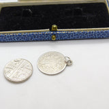 Sterling Silver 10 Soldi Pius IX Coin Charm Pendant 1868