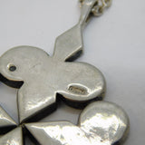Ortak Scottish Sterling Silver Large Celtic Cross Pendant Necklace Vintage