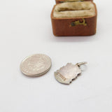 Sterling Silver Enamel Travel Shield Morecambe Charm Pendant Vintage c1970