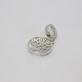 Sterling Silver CZ Tree Of Life Slide On Charm  Vintage c2000