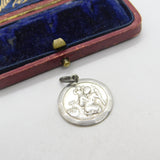 Sterling Silver St Christopher Charm Pendant Vintage c1970