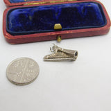 Sterling Silver Concert Harp Charm Pendant Vintage c1970