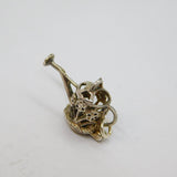 Sterling Silver CHIM Watering Can With Flower Charm Pendant Vintage c1970s