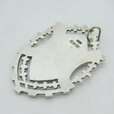 Victorian Sterling Silver Shield Form Fob Medal Antique 1893 Birmingham