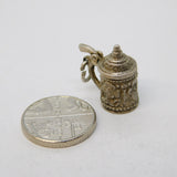 Sterling Silver Beer Tankard Stein Charm Pendant Vintage c1970