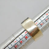 Sterling Silver Mosaic Shell Wide Band Dress Ring Modern c2000 Size L