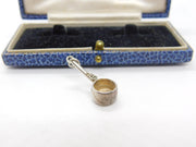 Sterling Silver Long Handle Saucepan Charm Pendant Vintage c1970