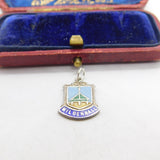 Sterling Silver & Enamel Mildenhall Charm Pendant Vintage c1970