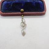 Sterling Silver Rennie Mackintosh Style Flower Charm Pendant Vintage c1970