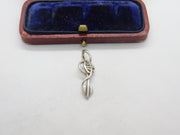 Sterling Silver Rennie Mackintosh Style Flower Charm Pendant Vintage c1970