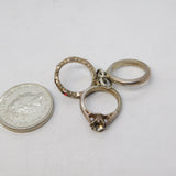 Sterling Silver Wedding & Engagement Ring Charm Pendant Vintage c1970