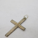 Sterling Silver Cross Charm Pendant Vintage c1970