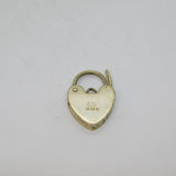 Sterling Silver Heart Lock Clasp Charm Pendant Vintage 1988 Birmingham