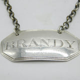 George III Sterling Silver Brandy Decanter Label Antique 1812 London