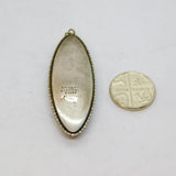 Sterling Silver Morpho Butterfly Lady Portrait Long Drop Pendant Antique c1930