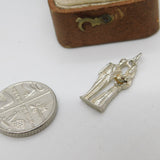 Sterling Silver Wedding Couple Charm Pendant Vintage c1970