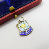Sterling Silver and Enamel Cymru am Byth Wales Charm Pendant Vintage c1970