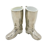 20th Century Pair of Silver Plated Novelty Riding Boot Salt & Pepper Pots