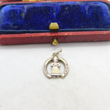 Sterling Silver Lucky Horseshoe Charm Pendant Vintage c1970