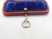 Sterling Silver Lucky Horseshoe Charm Pendant Vintage c1970