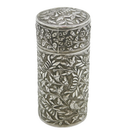 19th Century Sterling Silver Chinese Bird & Folate Pepper Shaker Antique c1880s