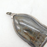 20th Century Oriental Sterling Silver Mounted Carved Religious Reliquary Pendant