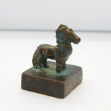 Victorian Cast Bronze Chinese Horse Form Desk Seal Stamp Antique c1860