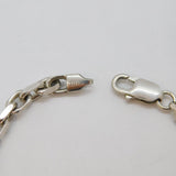 Sterling Silver Square Cable Chain Bracelet Length 21.5cm Contemporary c1990