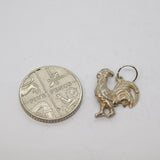 Sterling Silver Chicken Charm Pendant Vintage c1970