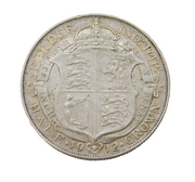 King George V .925 Silver Half Crown Coin Antique 1912 Fine Condition