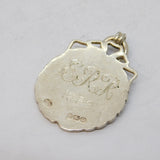 Sterling Silver Snooker Image Sporting Fob Medal Antique 1935 Birmingham