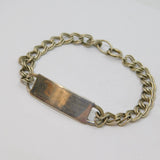 Sterling Silver Double Link Curb Identity Bracelet Hallmarked 1981 Birmingham