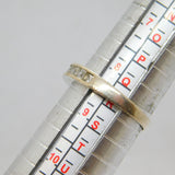 Sterling Silver Multi-Stone CZ Set Half Eternity Ring Modern c1990 Size Q 1/2