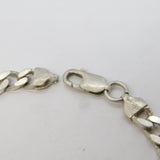 Sterling Silver Essential Curb Link Bracelet Vintage 1970s 8" Length