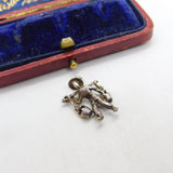 Sterling Silver Farmer with Baskets Charm Pendant Vintage c1970